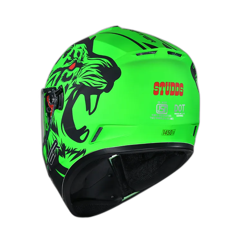 STUDDS Drifter D2 Matt Green N9 Full Face Helmet