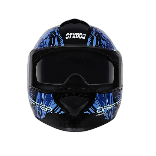 STUDDS Drifter D3 Black Blue Full Face Helmet
