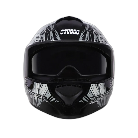 STUDDS Drifter D3 Black N4 Grey Full Face Helmet