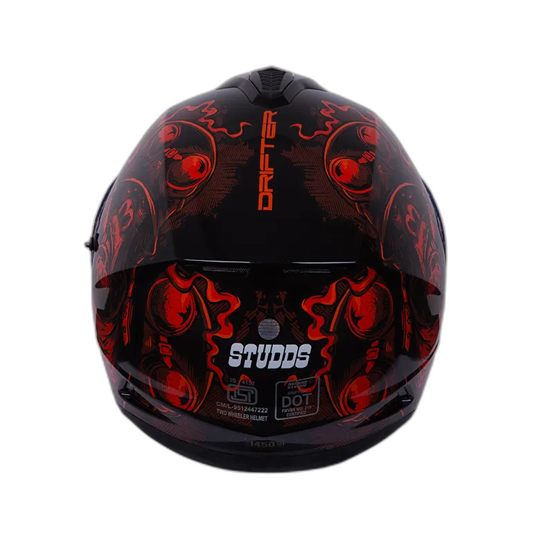 STUDDS Drifter D3 Spolier Black N2 Full Face Helmet