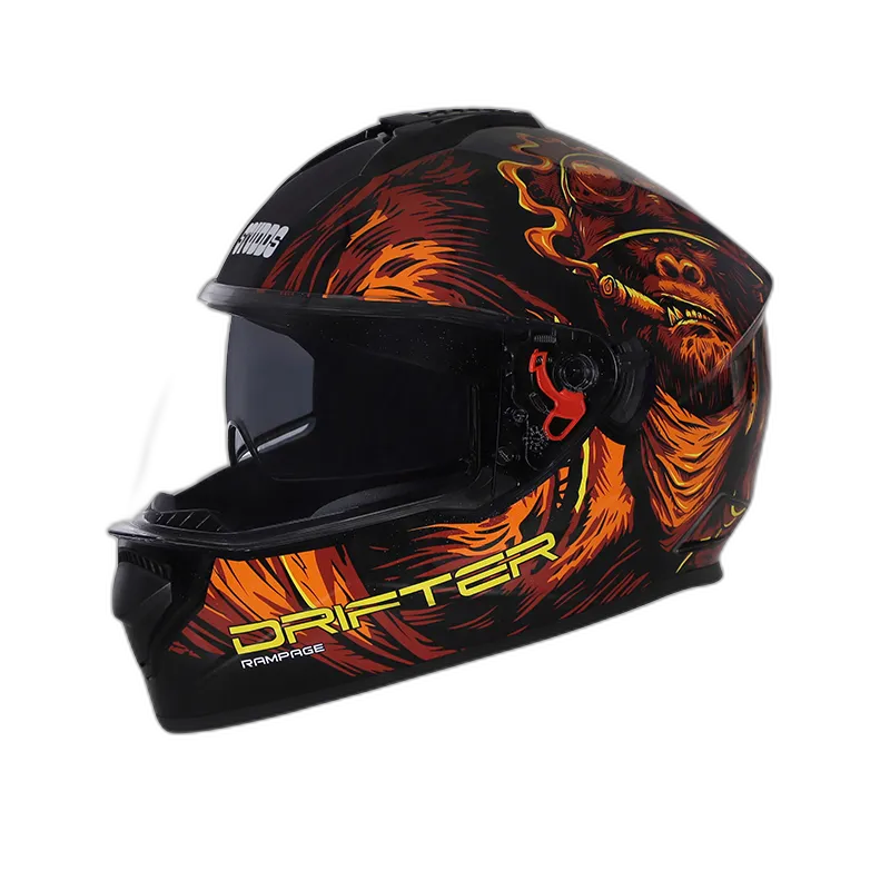 STUDDS Drifter D3 Black Red N10 Full Face Helmet