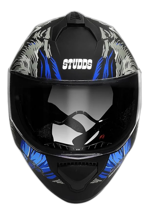 STUDDS Drifter D3 Matt Black Grey N1 Full Face Helmet