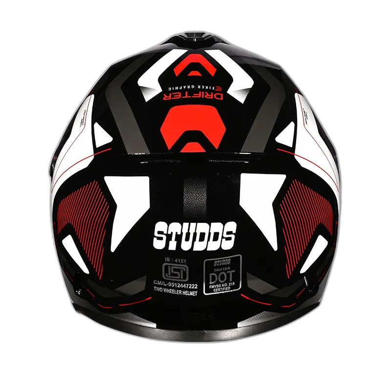 STUDDS Drifter D5 Black N2 Full Face Helmet