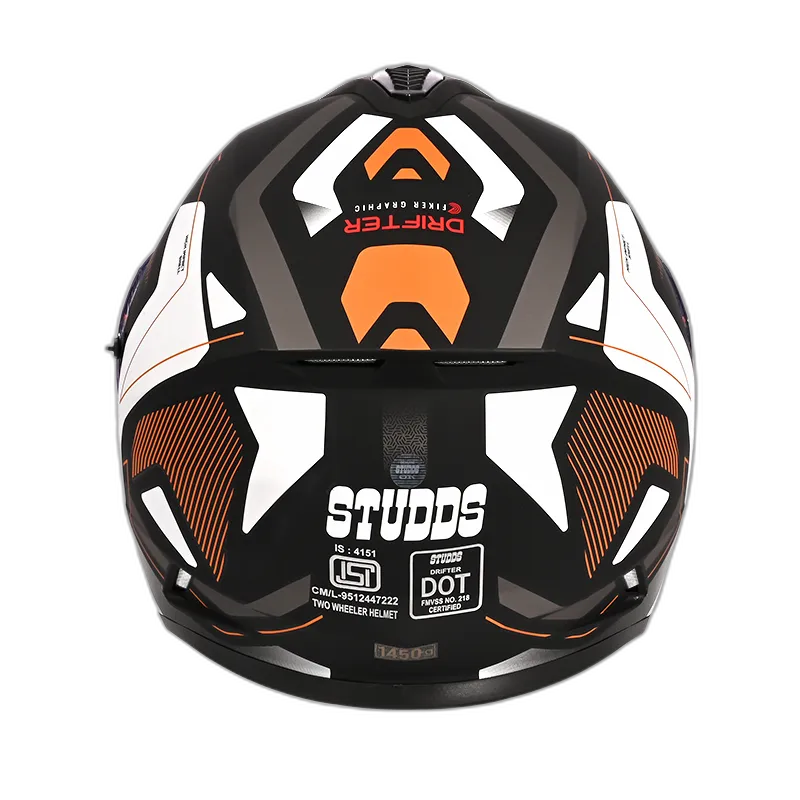 STUDDS Drifter D5 Matt Black N11 Full Face Helmet