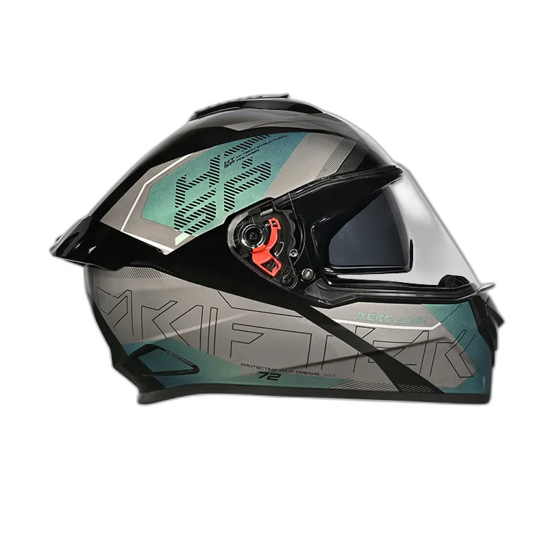 STUDDS Drifter D6 Rebellion Black Blue Chameleon N1 Full Face Helmet