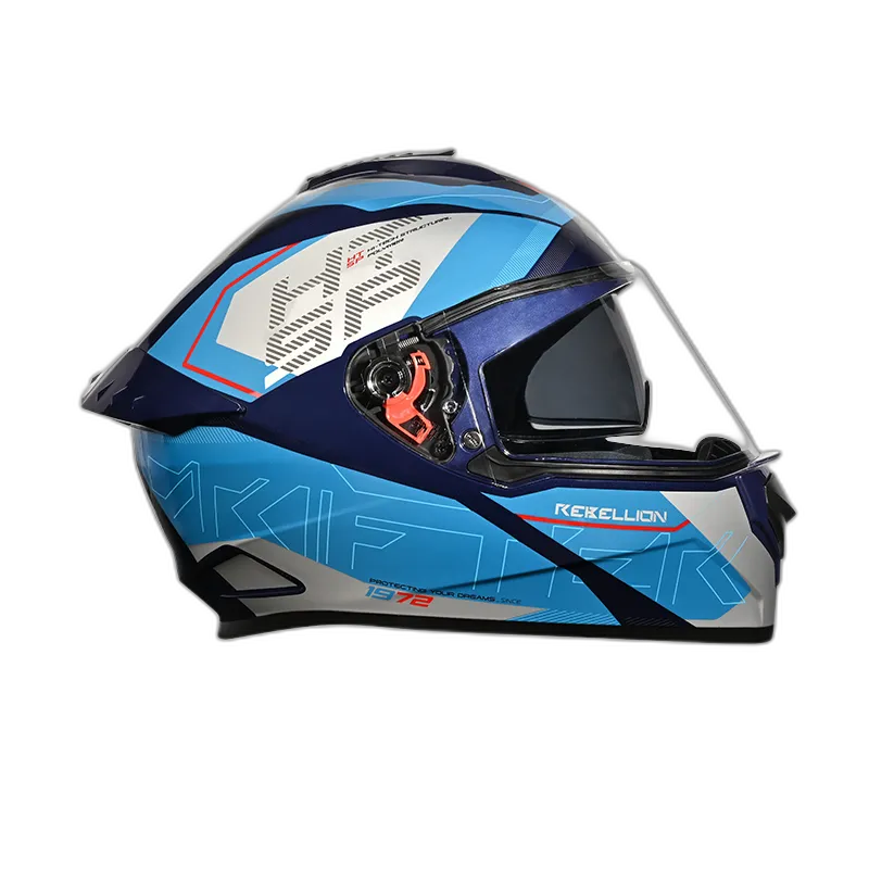 STUDDS Drifter D6 Rebellion Matt Blue Trqs N1 Full Face Helmet