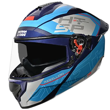 STUDDS Drifter D6 Rebllion Blue Full Face Helmet
