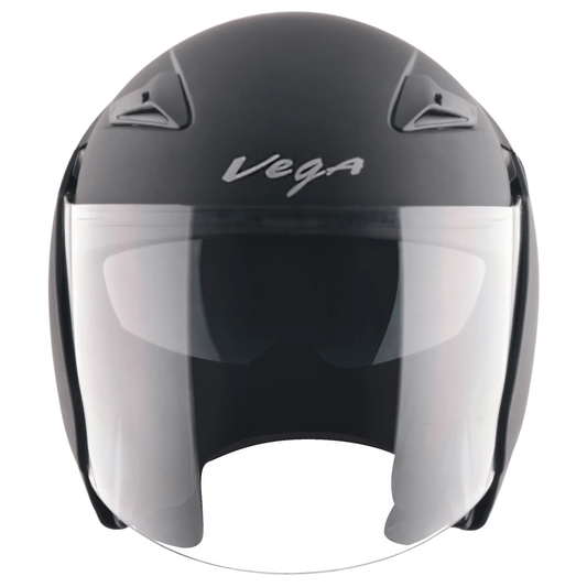 VEGA Eclipse Black Half Face Helmet
