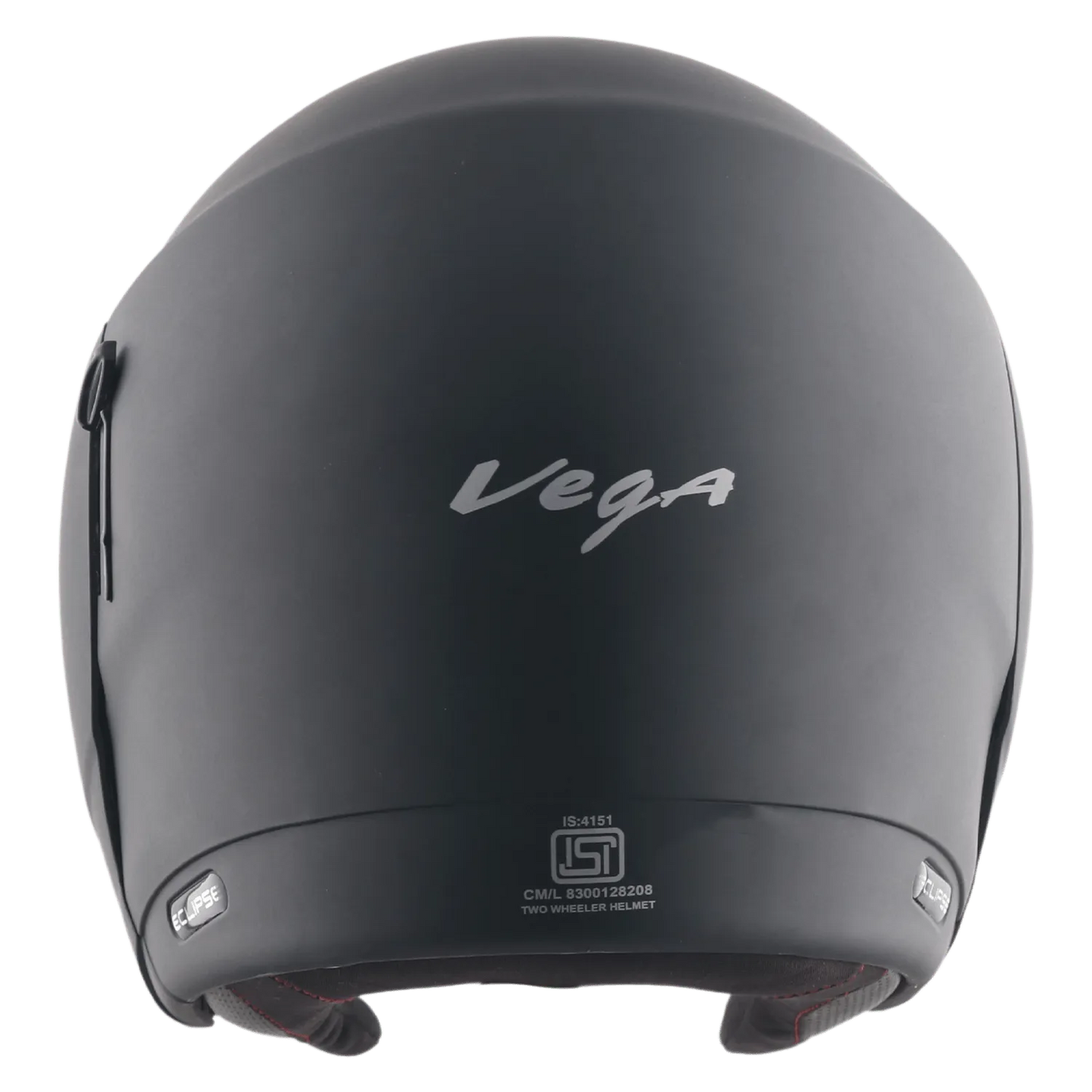 VEGA Eclipse Black Half Face Helmet