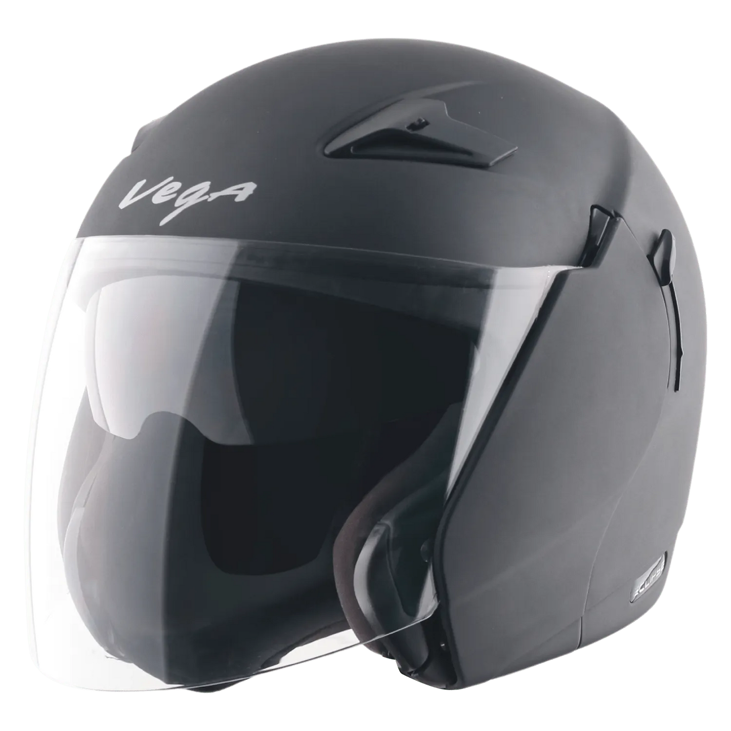 VEGA Eclipse Dull Black Half Face Helmet