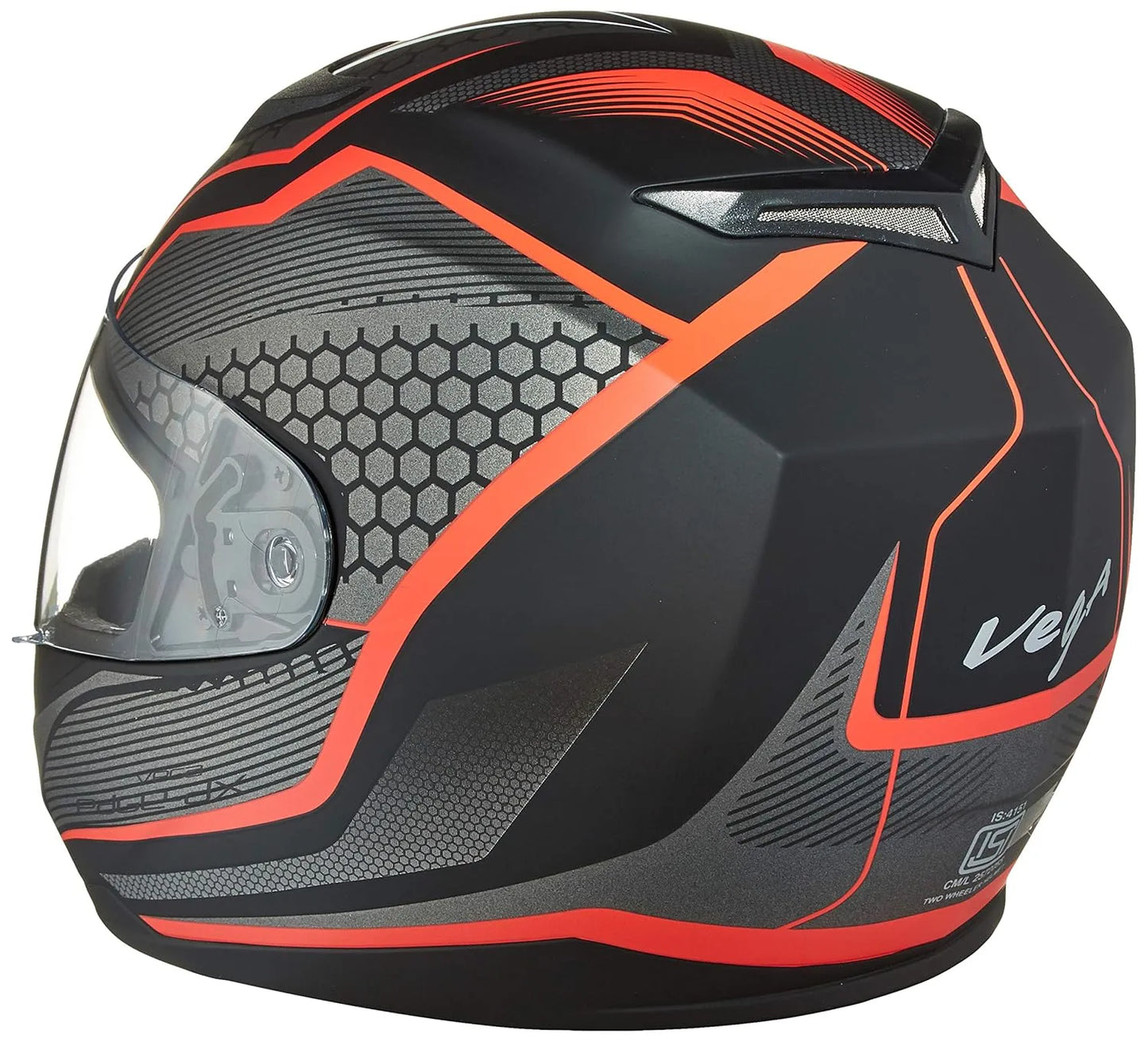 VEGA Edge Dx Blast Black Red Full Face Helmet