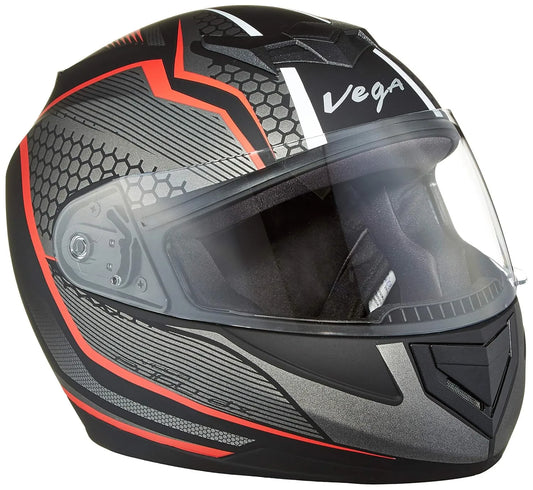VEGA Edge Dx Blast Dull Black Red Full Face Helmet