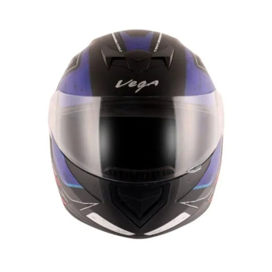 VEGA Edge Dx Crystal Dull Black Blue Full Face Helmet