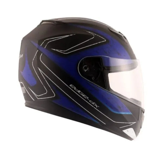 VEGA Edge Dx Crystal Dull Black Blue Full Face Helmet