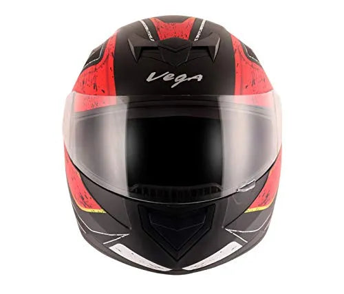 VEGA Edge Dx Crystal Dull Black Red Full Face Helmet