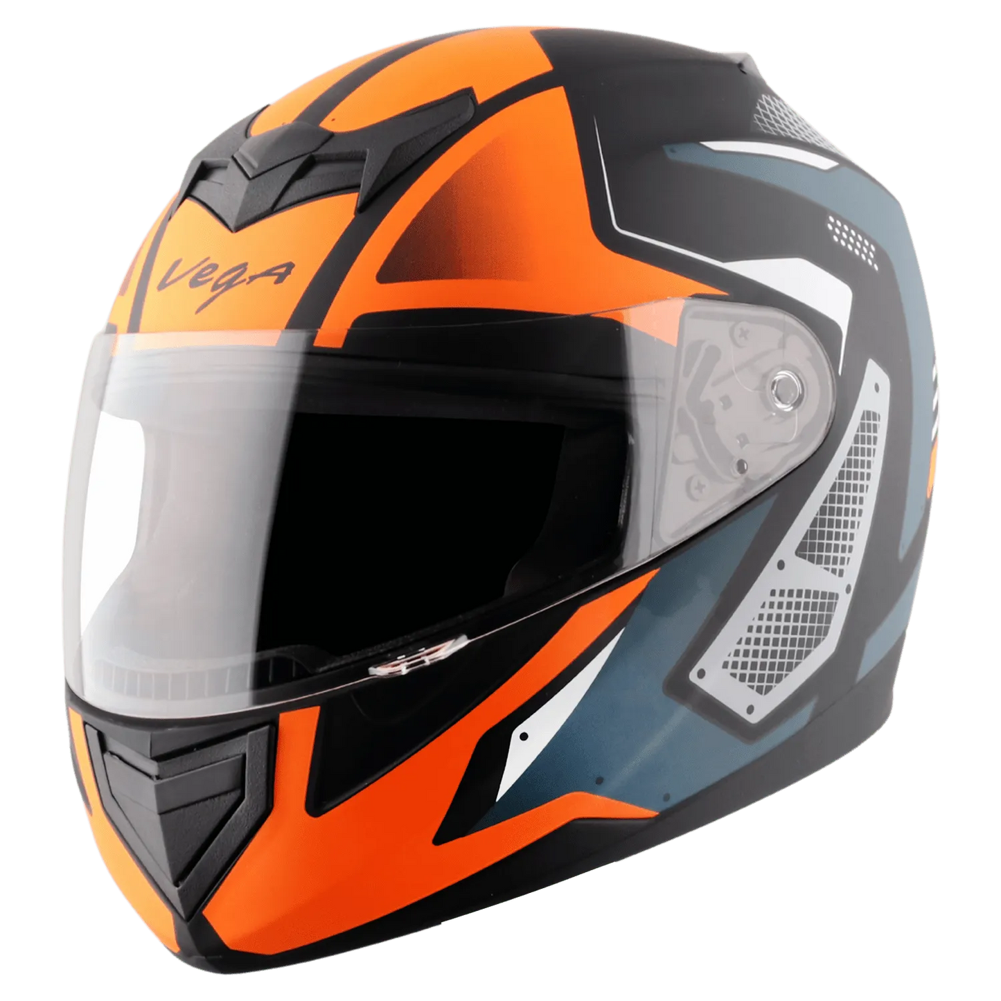 VEGA Edge Dx Pasion Gr Dull Black Orange Full Face Helmet