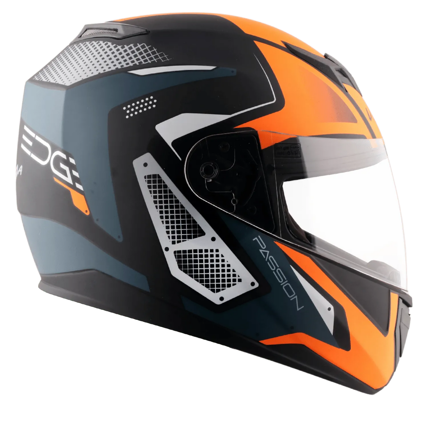 VEGA Edge Dx Pasion Gr Dull Black Orange Full Face Helmet