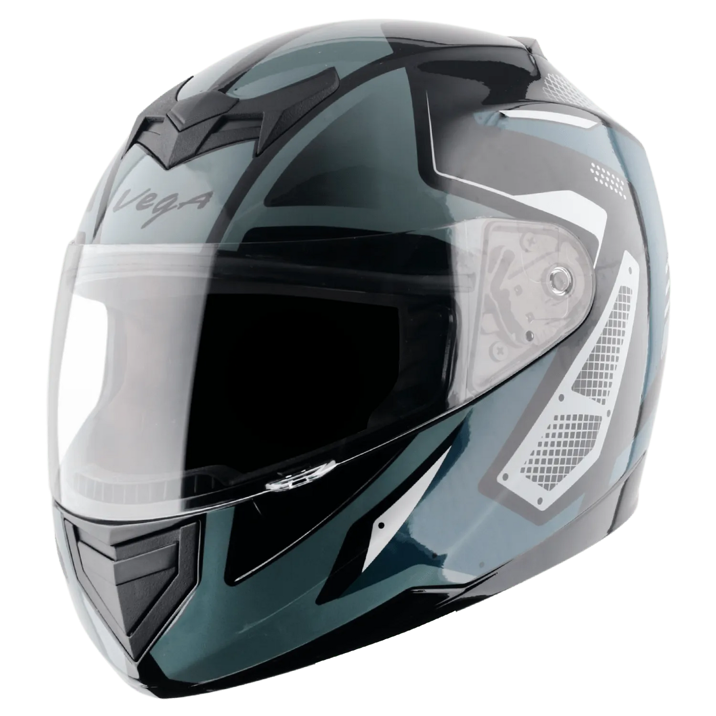 VEGA Edge Dx Passion Gr Black Grey Lg Full Face Helmet