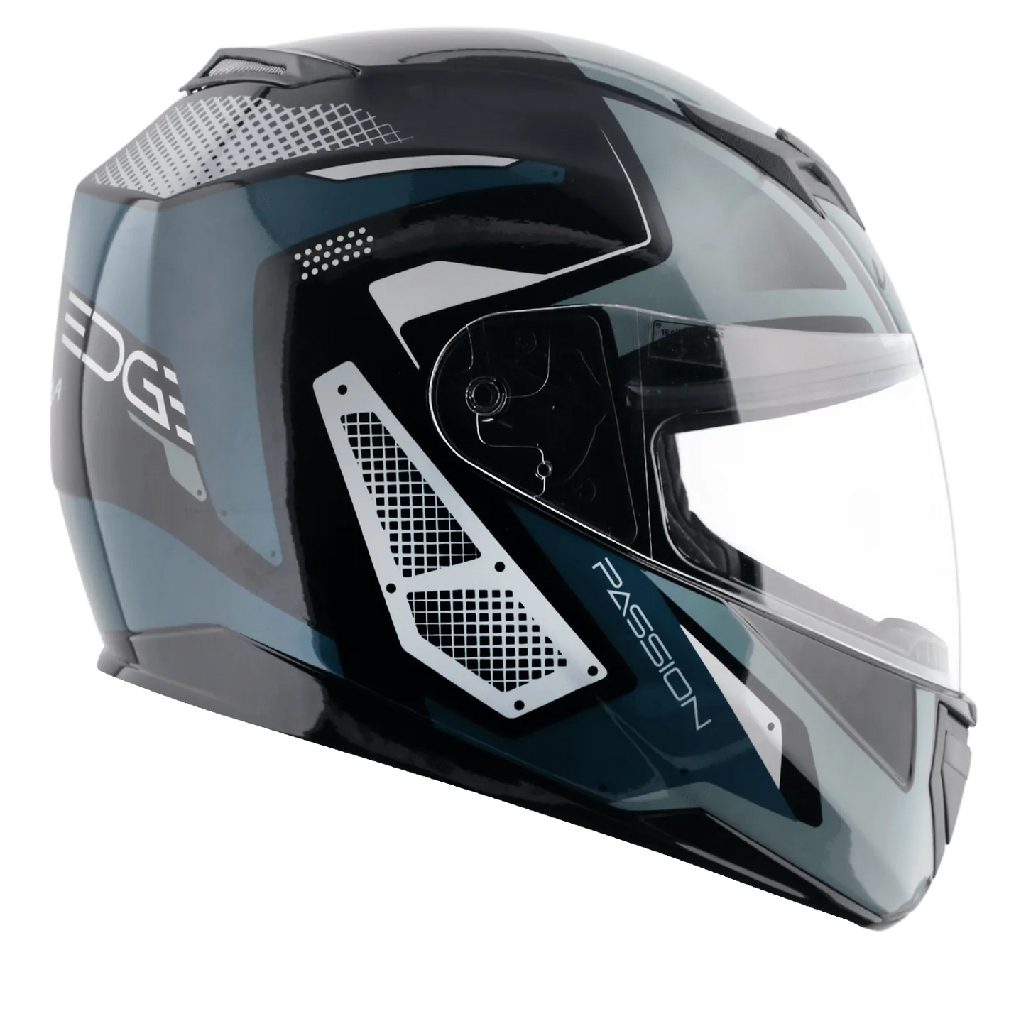 VEGA Edge Dx Passion Gr Black Grey Lg Full Face Helmet