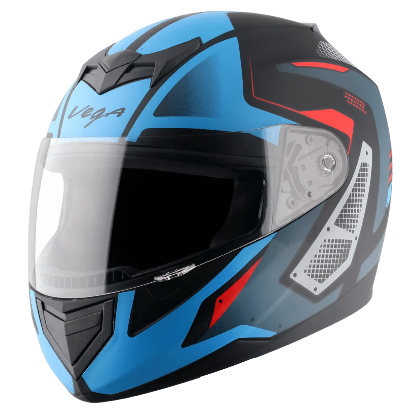 VEGA Edge Dx Passion Gr Dull Black M Blue Full Face Helmet