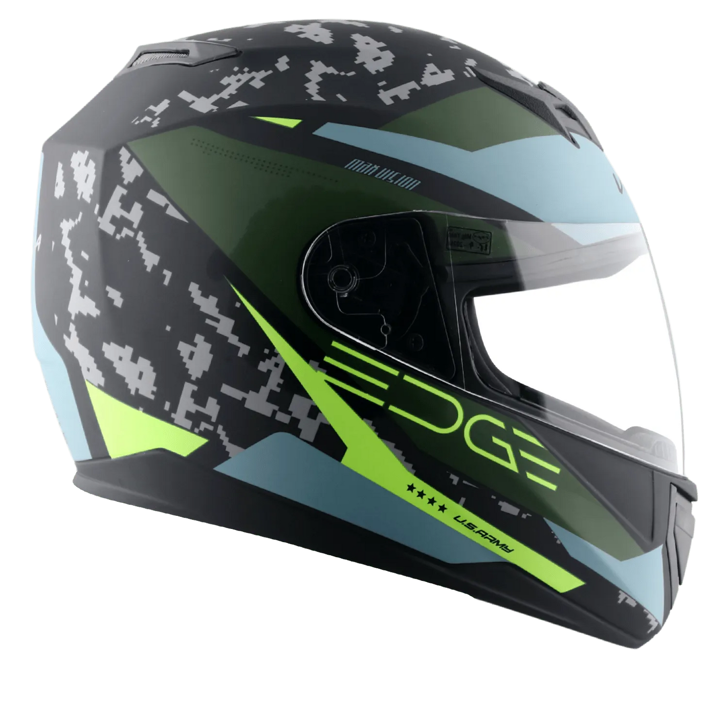 VEGA Edge Dx Us Army Gr Dull Black Battle Green Full Face Helmet