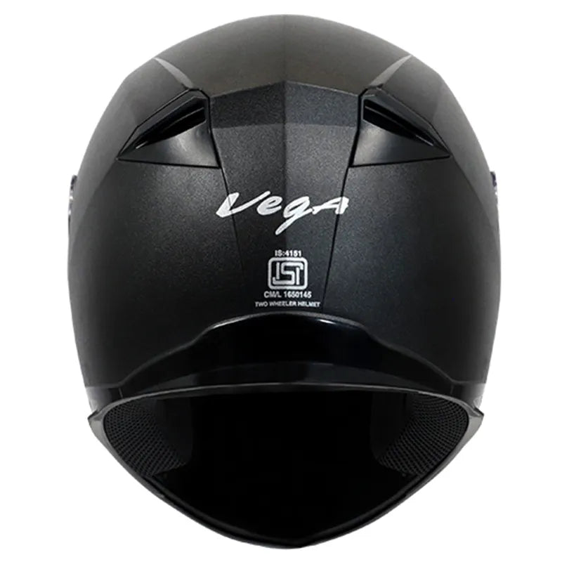 VEGA Evo Leather Finish Black Full Face Helmet