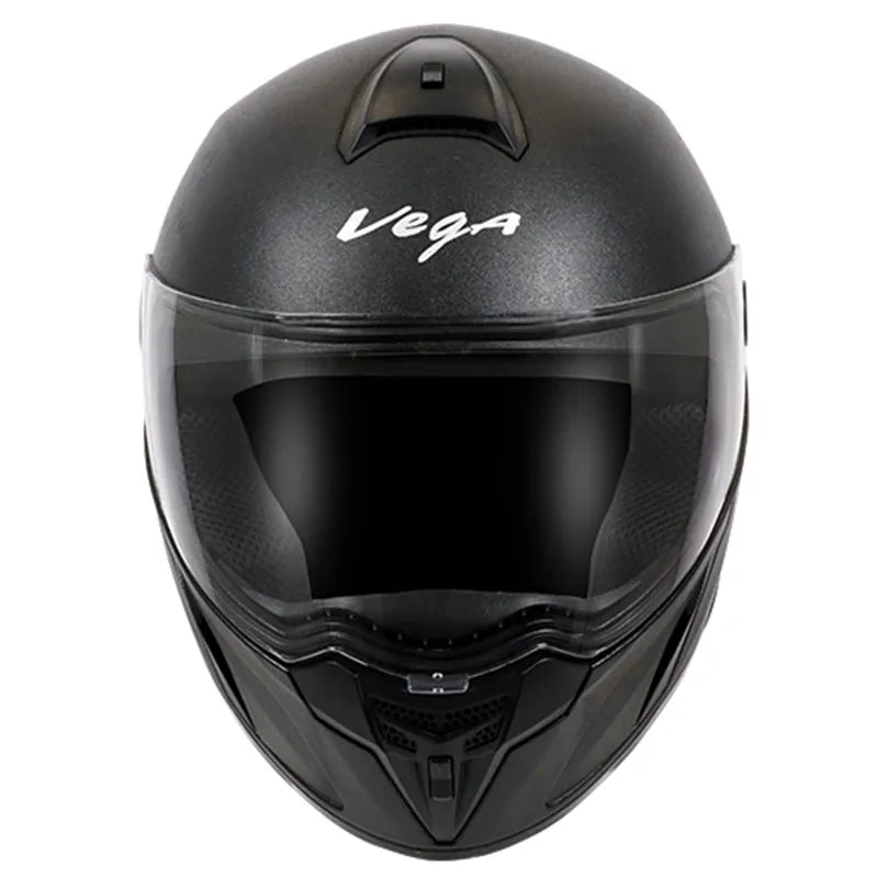 VEGA Evo Leather Finish Black Full Face Helmet