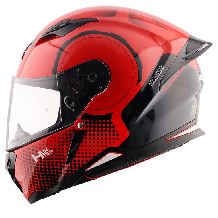 AXOR Hunter Spear Dull Red Black Full Face Helmet