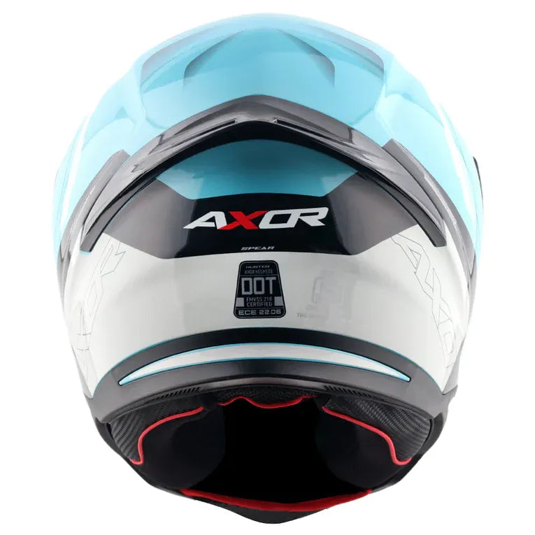 AXOR Hunter Spear Hex Blue White Full Face Helmet