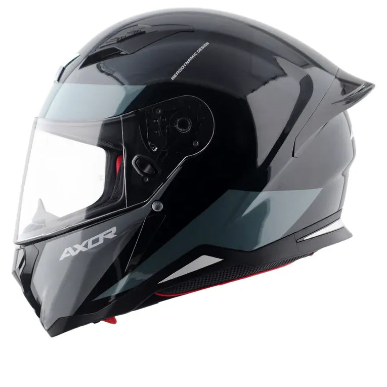 AXOR Hunter Turbo Black Grey Full Face Helmet