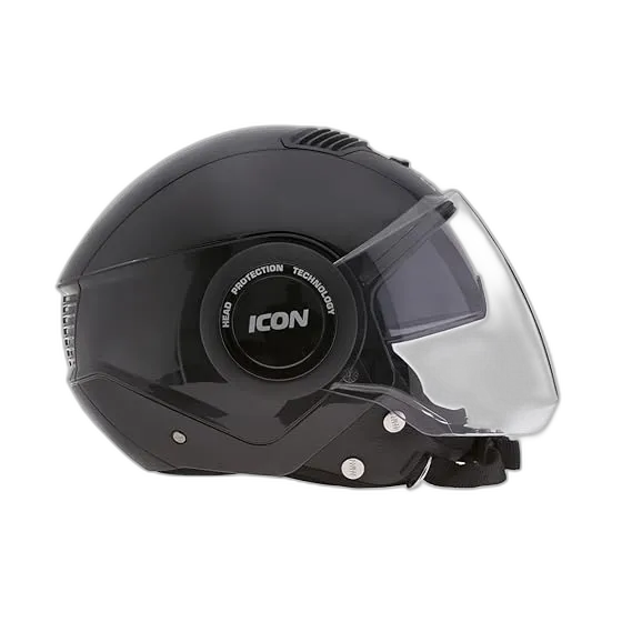STUDDS Icon Black Half Face Helmet