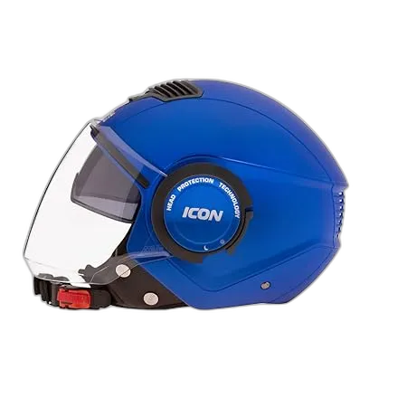 STUDDS Icon Matt Blue Half Face Helmet