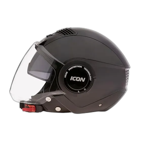 STUDDS Icon Matt Gun Grey Half Face Helmet