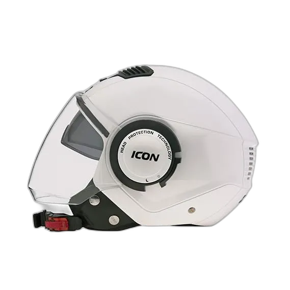STUDDS Icon White Half Face Helmet