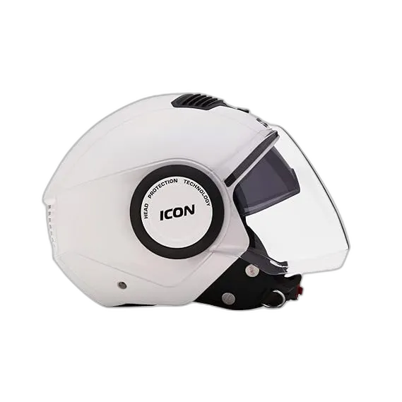 STUDDS Icon White Half Face Helmet