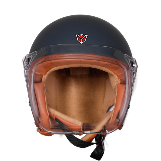 Ignyte Ign 58 Dull Slate Light Orange Half Face Helmet