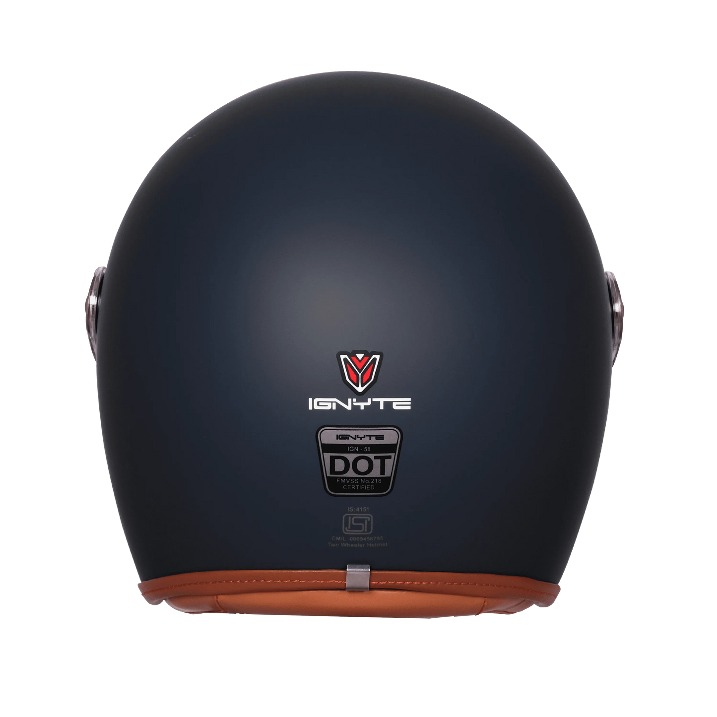 Ignyte Ign 58 Dull Slate Light Orange Half Face Helmet