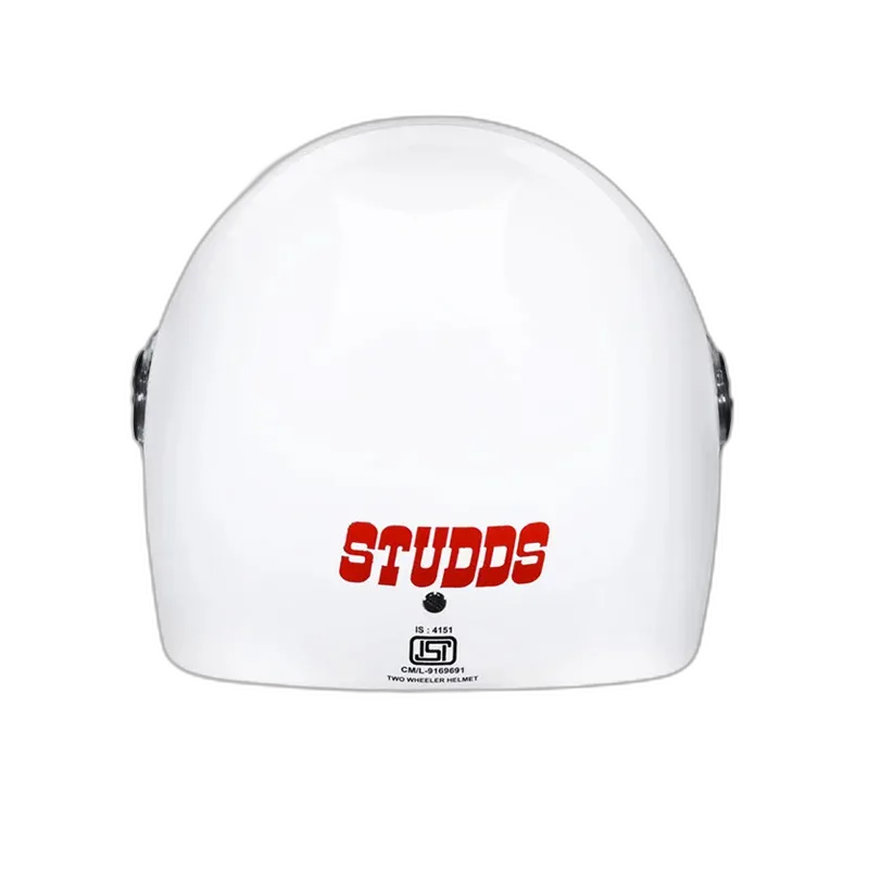 STUDDS Jade White Full Face Helmet