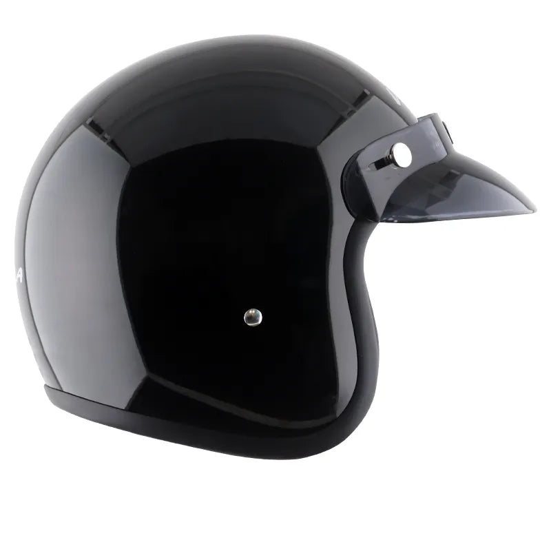 VEGA Jet Dx Black Half Face Helmet