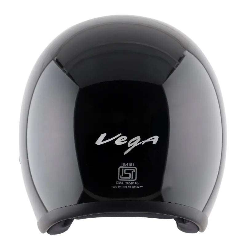 VEGA Jet Dx Black Half Face Helmet