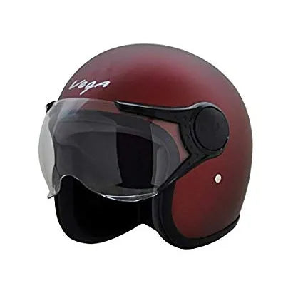 VEGA Jet Dx Burgundy Half Face Helmet