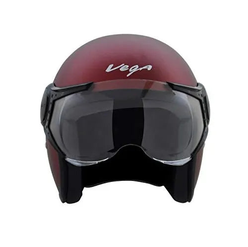 VEGA Jet Dx Burgundy Half Face Helmet