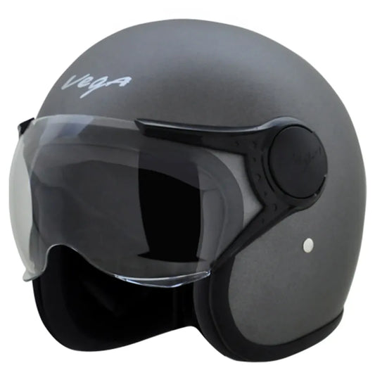 VEGA Jet Dull Anthracite Half Face Helmet