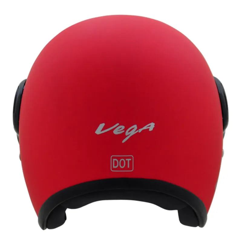 VEGA Jet Red Half Face Helmet