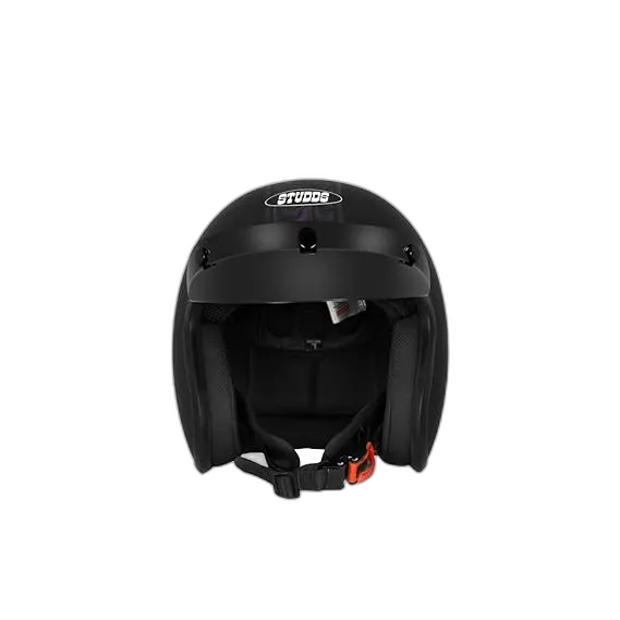 STUDDS Jetstar Classic D6 Good Girl Gone Bad Matt Black Half Face Helmet