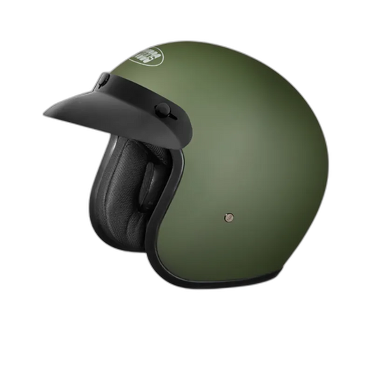 STUDDS Jetstar Classic Military Green Half Face Helmet