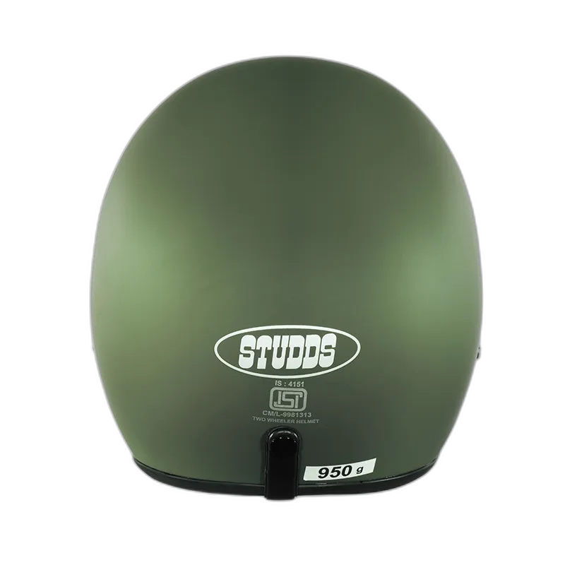 STUDDS Jetstar Classic Military Green Half Face Helmet