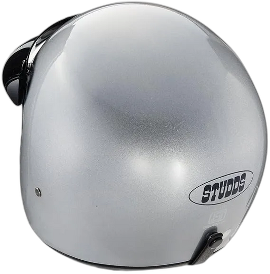 STUDDS Jetstar Classic Silver Grey Half Face Helmet