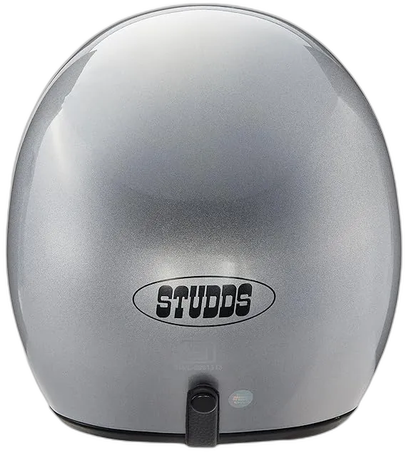 STUDDS Jetstar Classic Silver Grey Half Face Helmet