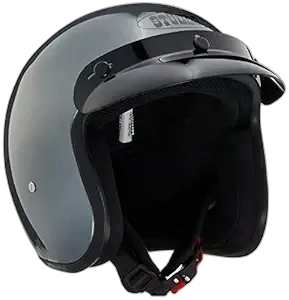 STUDDS Jetstar Classic Gun Grey Half Face Helmet